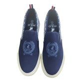 Polo AOP Crest Slip On Navy